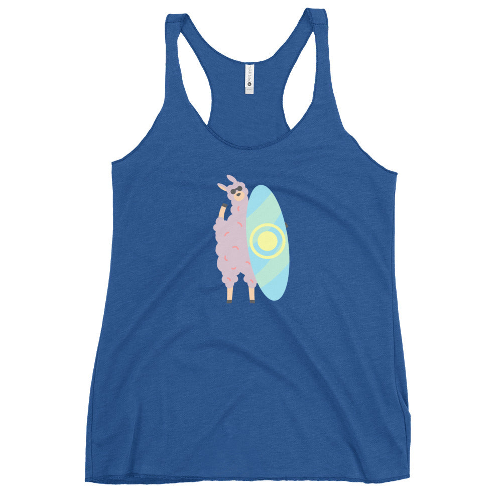 Llama Surfer Racerback Tank | Available in 3 colors